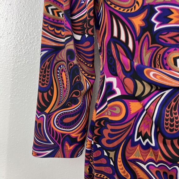 Anne Klein Dress Women 14 Pink African Violet Combo Surplice V-Neck 3/4 Sleeve - Picture 9 of 14